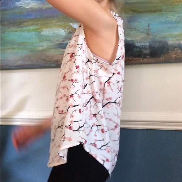 White Blouse with Cherry Blossoms - Picture 4 of 4